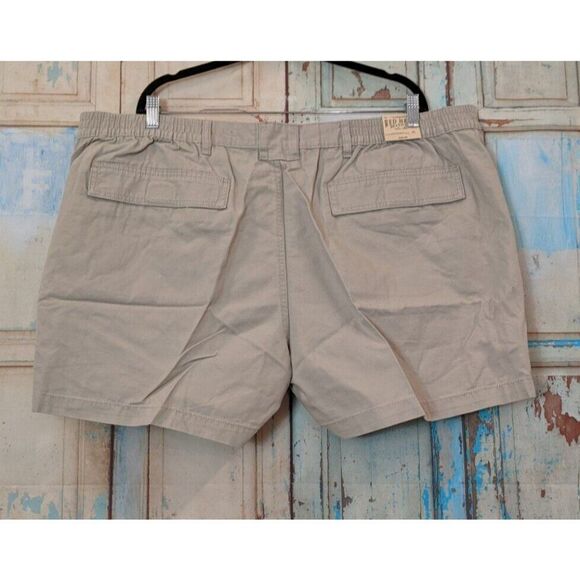 Red Head Mens Size 48 Taupe Beachcombe Flat Front Cotton Pockets Cargo Shorts - Picture 3 of 10